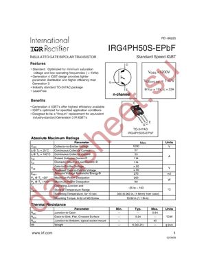 IRG4PH50S-EPBF datasheet  